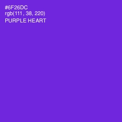 #6F26DC - Purple Heart Color Image