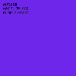 #6F26EB - Purple Heart Color Image