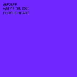 #6F26FF - Purple Heart Color Image