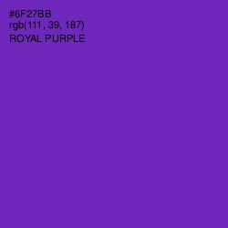 #6F27BB - Royal Purple Color Image