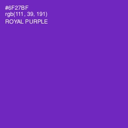 #6F27BF - Royal Purple Color Image