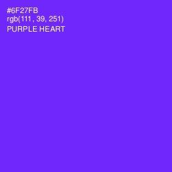 #6F27FB - Purple Heart Color Image