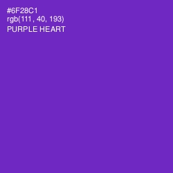 #6F28C1 - Purple Heart Color Image