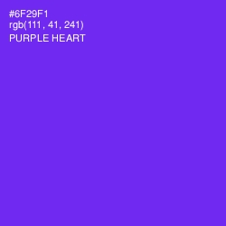 #6F29F1 - Purple Heart Color Image