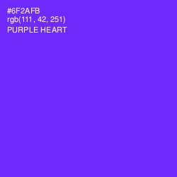 #6F2AFB - Purple Heart Color Image