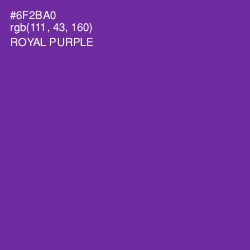 #6F2BA0 - Royal Purple Color Image