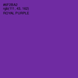 #6F2BA2 - Royal Purple Color Image