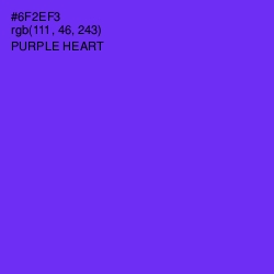 #6F2EF3 - Purple Heart Color Image