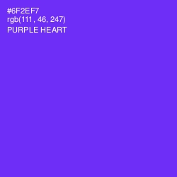 #6F2EF7 - Purple Heart Color Image