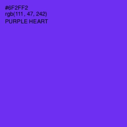 #6F2FF2 - Purple Heart Color Image