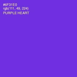 #6F31E0 - Purple Heart Color Image
