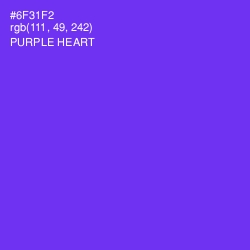 #6F31F2 - Purple Heart Color Image