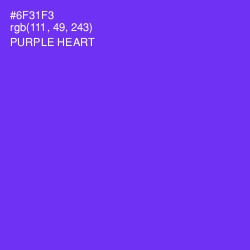 #6F31F3 - Purple Heart Color Image