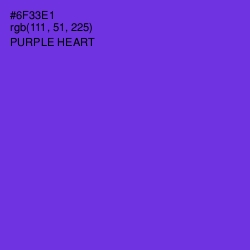 #6F33E1 - Purple Heart Color Image