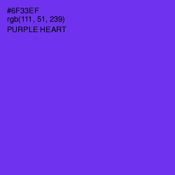 #6F33EF - Purple Heart Color Image