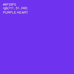 #6F33F0 - Purple Heart Color Image