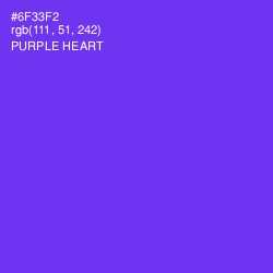 #6F33F2 - Purple Heart Color Image