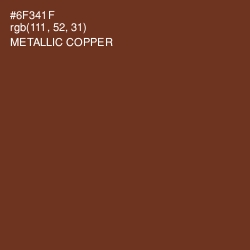 #6F341F - Metallic Copper Color Image