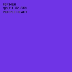 #6F34E6 - Purple Heart Color Image