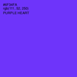 #6F34FA - Purple Heart Color Image