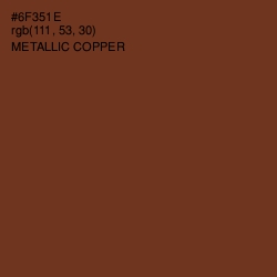 #6F351E - Metallic Copper Color Image