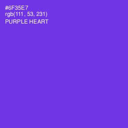 #6F35E7 - Purple Heart Color Image