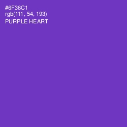 #6F36C1 - Purple Heart Color Image