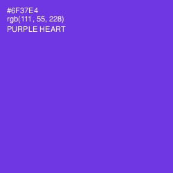 #6F37E4 - Purple Heart Color Image
