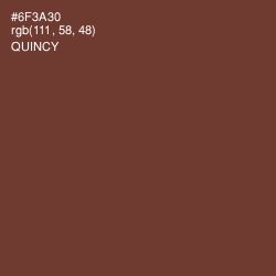 #6F3A30 - Quincy Color Image