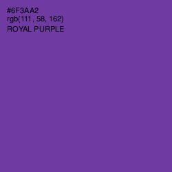 #6F3AA2 - Royal Purple Color Image