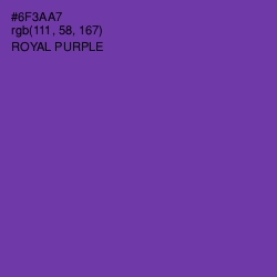 #6F3AA7 - Royal Purple Color Image