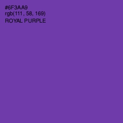 #6F3AA9 - Royal Purple Color Image