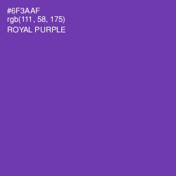 #6F3AAF - Royal Purple Color Image
