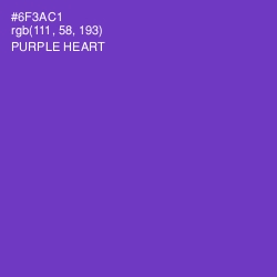 #6F3AC1 - Purple Heart Color Image