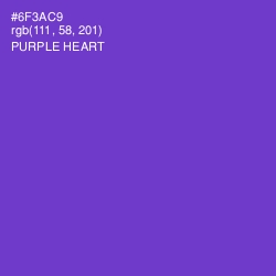 #6F3AC9 - Purple Heart Color Image