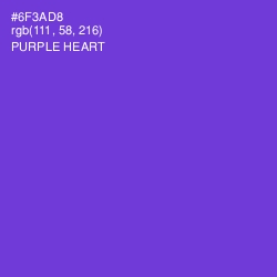 #6F3AD8 - Purple Heart Color Image