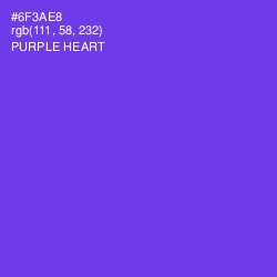 #6F3AE8 - Purple Heart Color Image