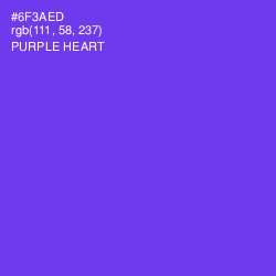 #6F3AED - Purple Heart Color Image