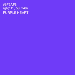 #6F3AF8 - Purple Heart Color Image