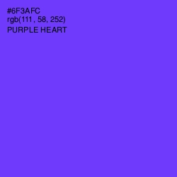 #6F3AFC - Purple Heart Color Image