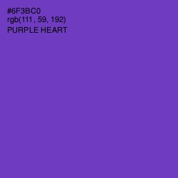 #6F3BC0 - Purple Heart Color Image