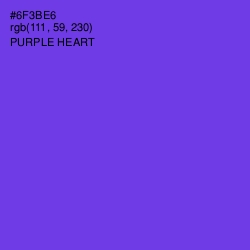 #6F3BE6 - Purple Heart Color Image