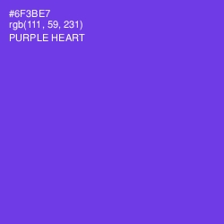 #6F3BE7 - Purple Heart Color Image