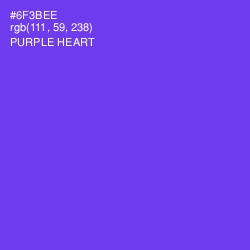 #6F3BEE - Purple Heart Color Image