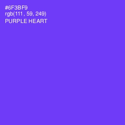 #6F3BF9 - Purple Heart Color Image
