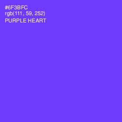 #6F3BFC - Purple Heart Color Image