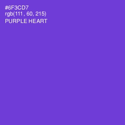 #6F3CD7 - Purple Heart Color Image