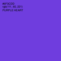 #6F3CDD - Purple Heart Color Image