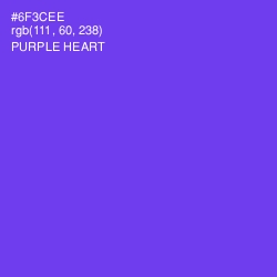 #6F3CEE - Purple Heart Color Image