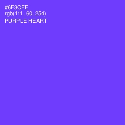 #6F3CFE - Purple Heart Color Image